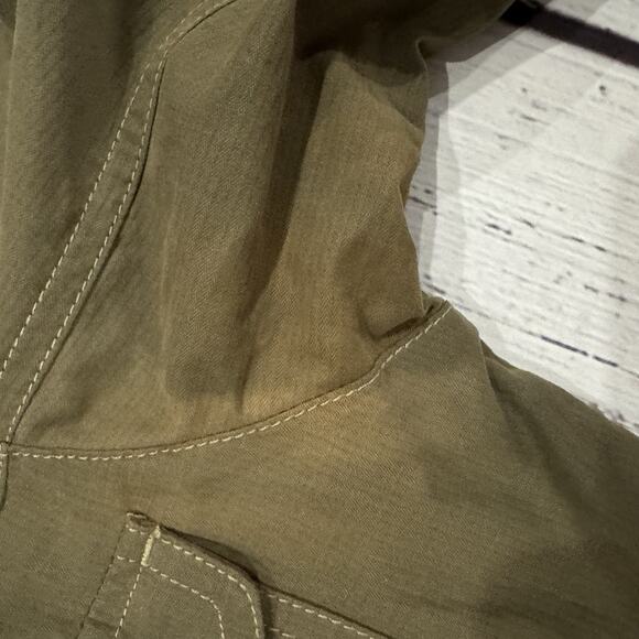 Kuhl Jacket Womens XS Button Zip Front Cargo Utility Olive Green Built In Hood - Picture 7 of 14